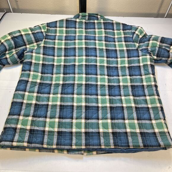GOTCHA Farmland Flannel Quilted JACKET Sz Mens XL Bottle Green - Picture 4 of 9